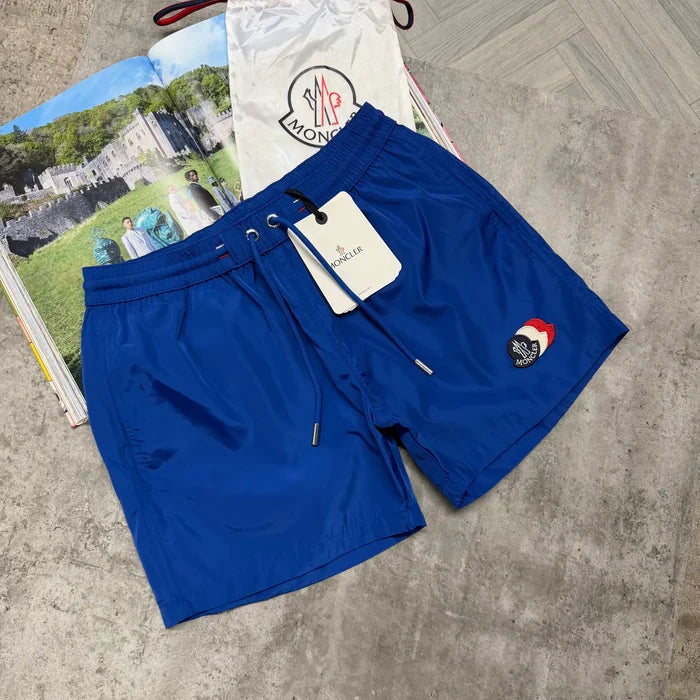 MNCLR TRIPLE LOGO SWIM SHORTS - ROYAL BLUE
