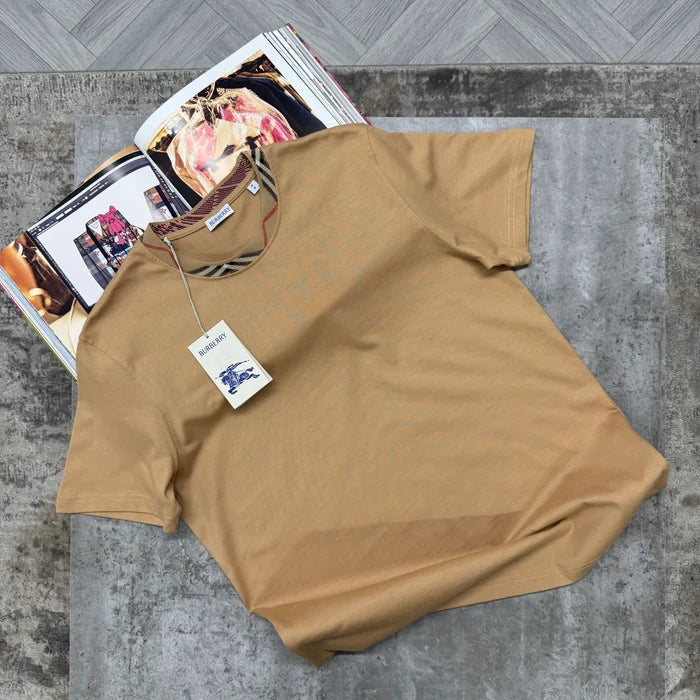 BBR COLLAR PRINT T SHIRT - BEIGE
