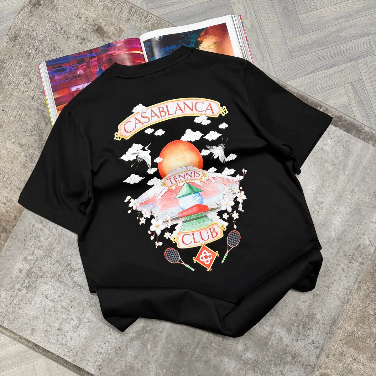 CB TENNIS CLUB T SHIRT - BLACK