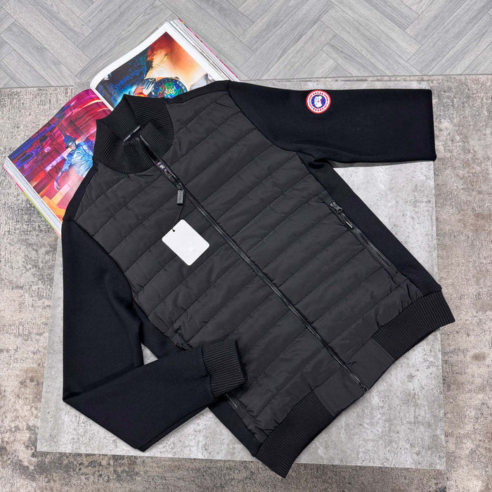 CG HYBRIDGE KNIT JACKET - BLACK