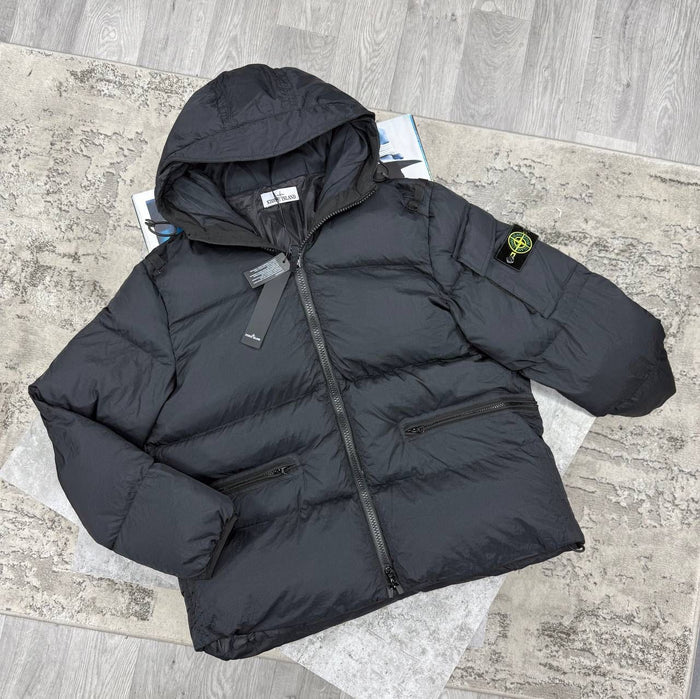 SI HOODED DOWN JACKET - NAVY