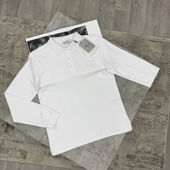 CD LONGSLEEVE POLO - WHITE