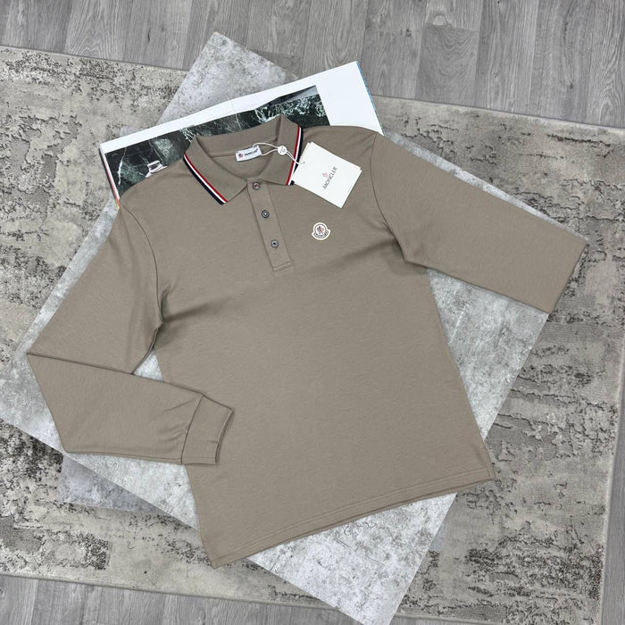 MNCLR LONGSLEEVE POLO - BEIGE
