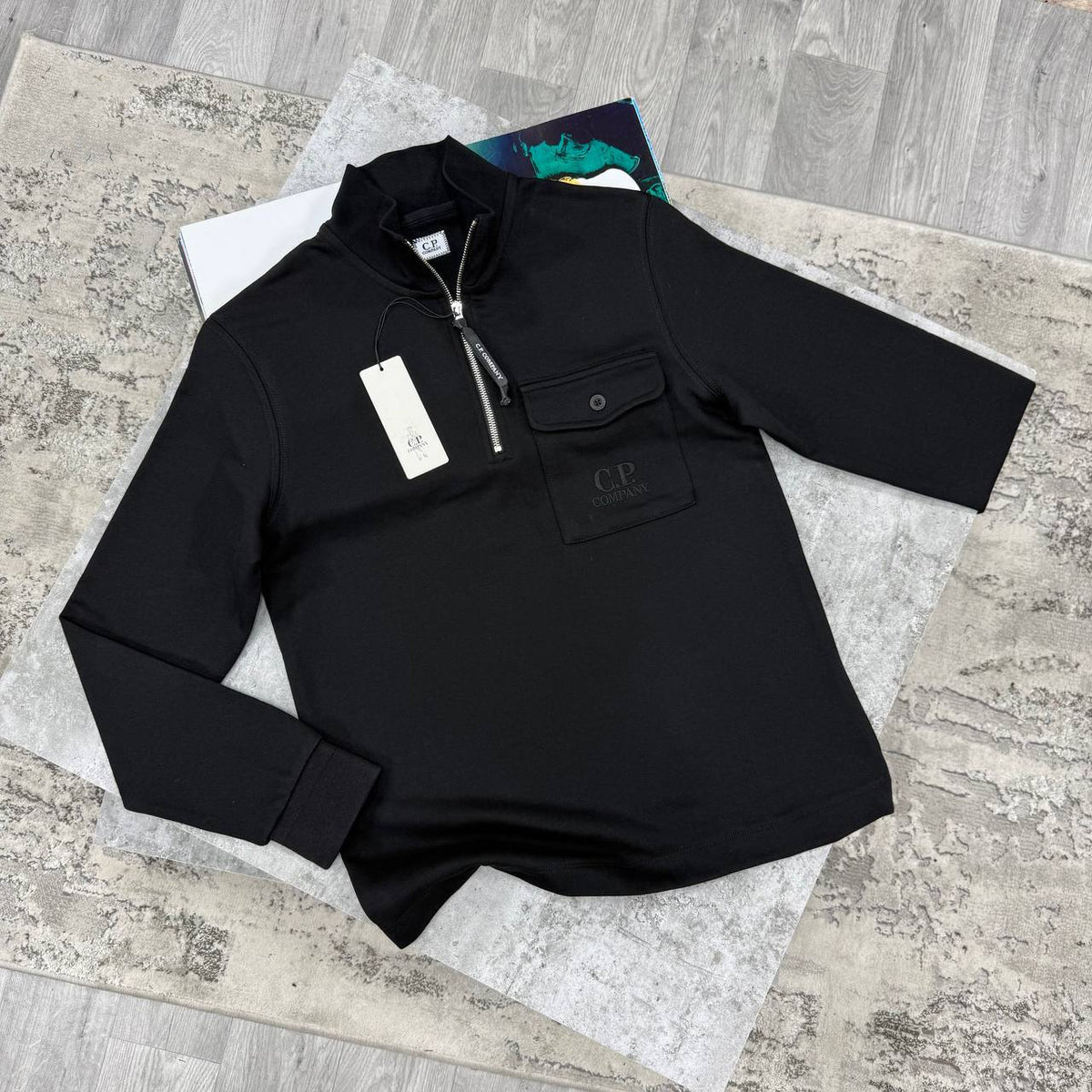 CP HALF ZIP SWEAT BLACK