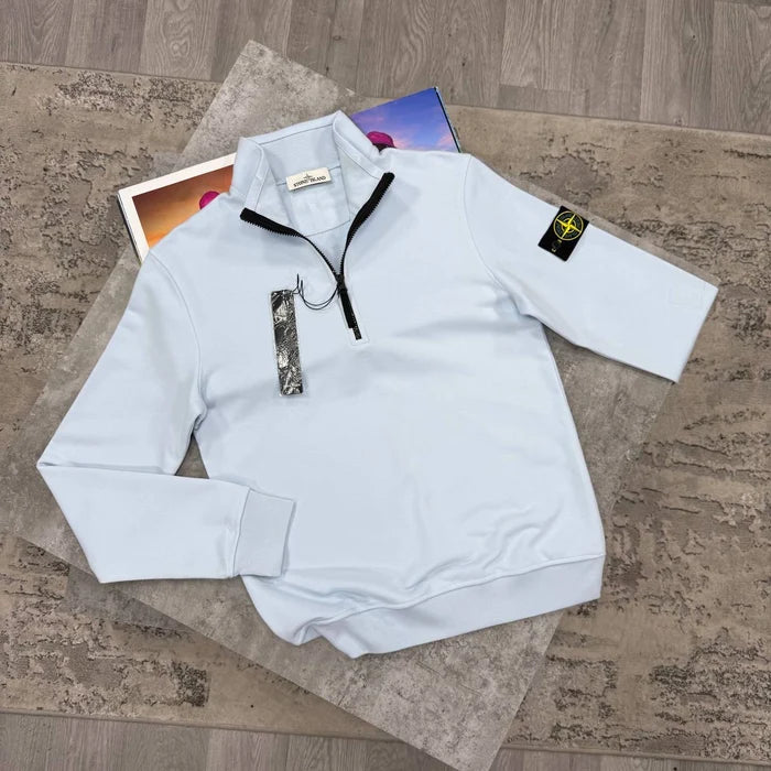 SI HALF ZIP JUMPER - SKYBLUE