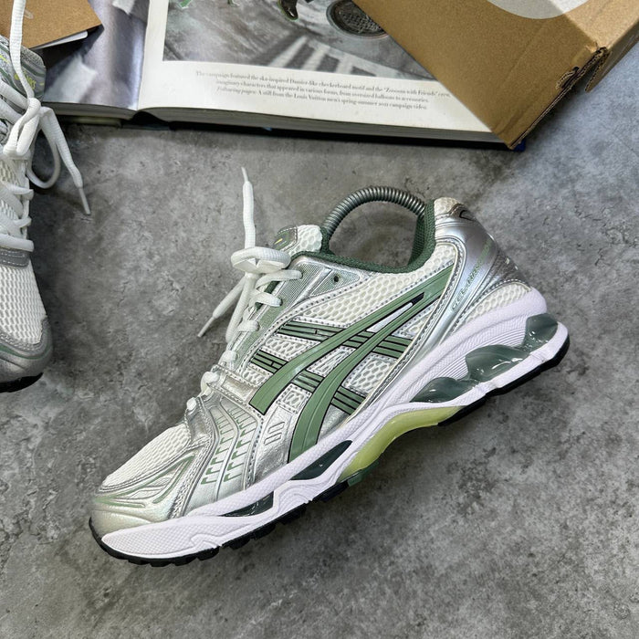ACS KAYANO 14 TRAINERS - SILVER / GREEN