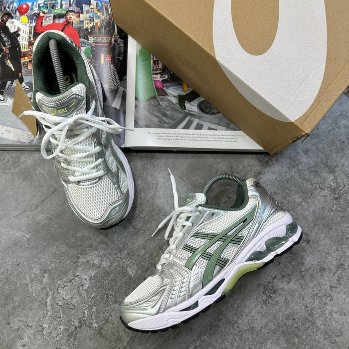 ACS KAYANO 14 TRAINERS - SILVER / GREEN