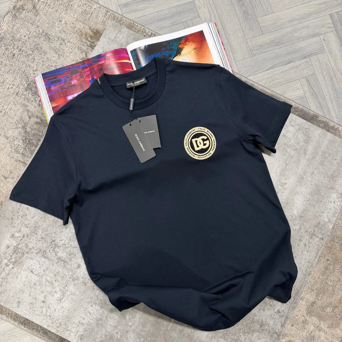 D&G LOGO T SHIRT - NAVY