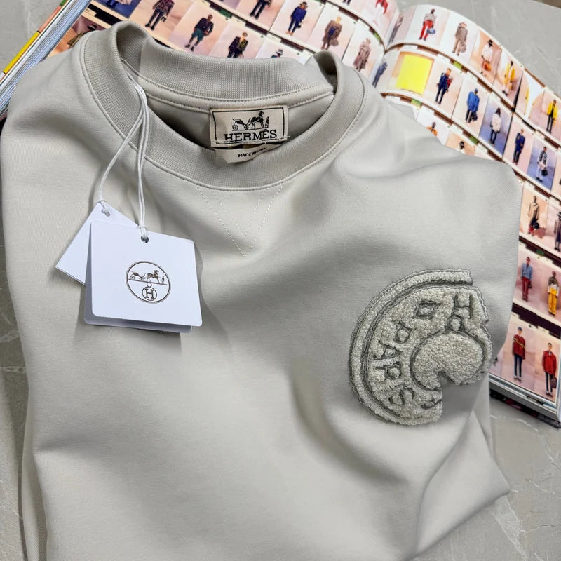 H CREWNECK - CREAM