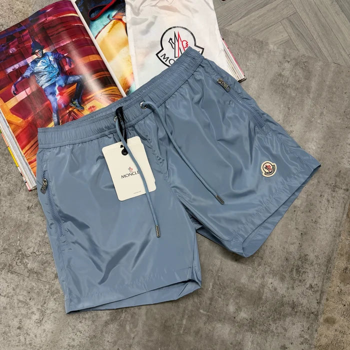 MNCLR ZIP POCKET BAGGED SWIMS - PALE BLUE