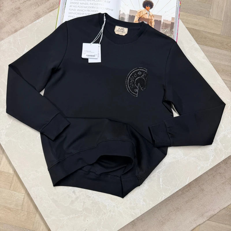 H CREWNECK - BLACK
