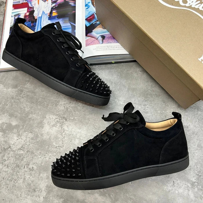 LOUB LOW SPIKE TRAINERS - BLACK