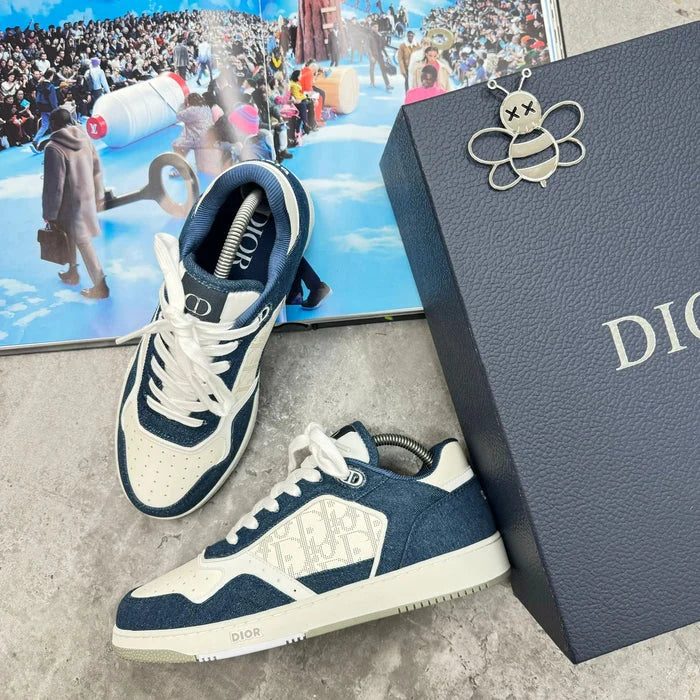 B27 TRAINERS - DENIM / WHITE