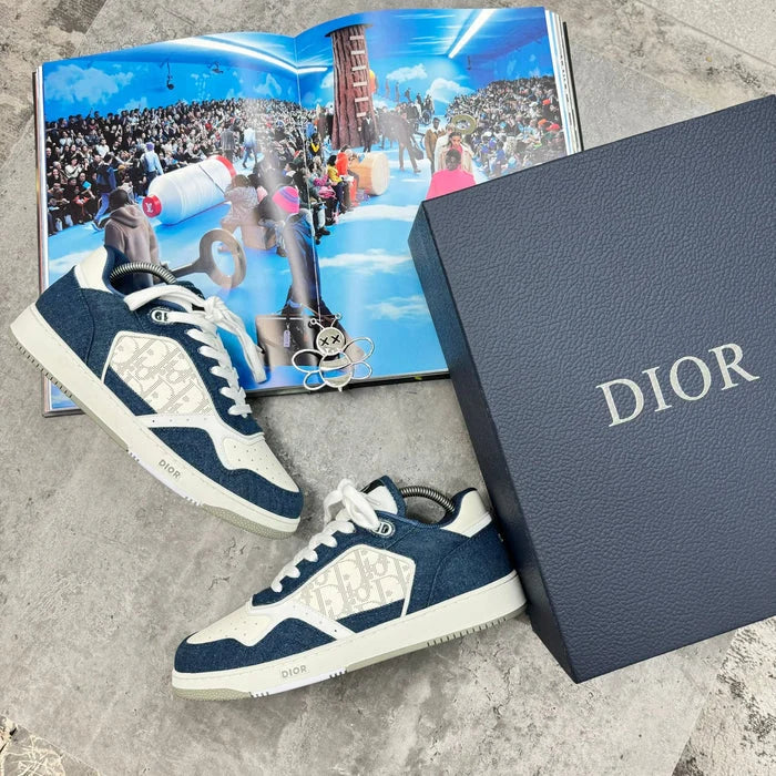 B27 TRAINERS - DENIM / WHITE