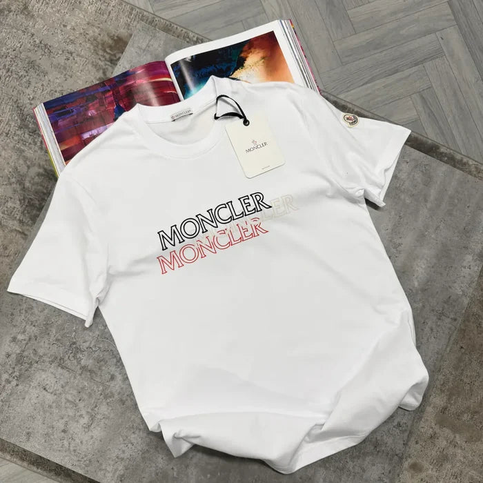 MNCLR TRICOLOR LOGO T SHIRT - WHITE