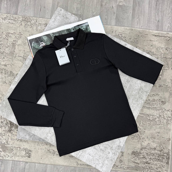 CD LONGSLEEVE POLO - BLACK