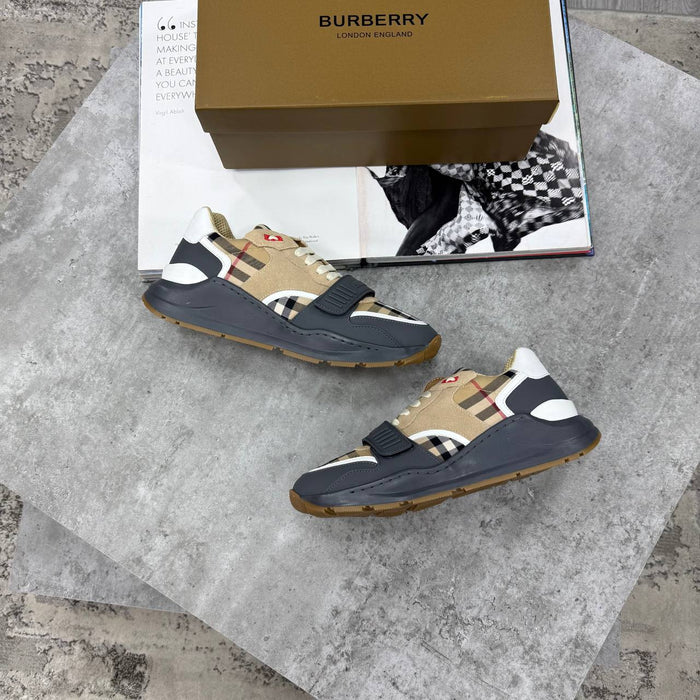 BBR SUEDE LEATHER SNEAKERS - ANTHRACITE/BEIGE