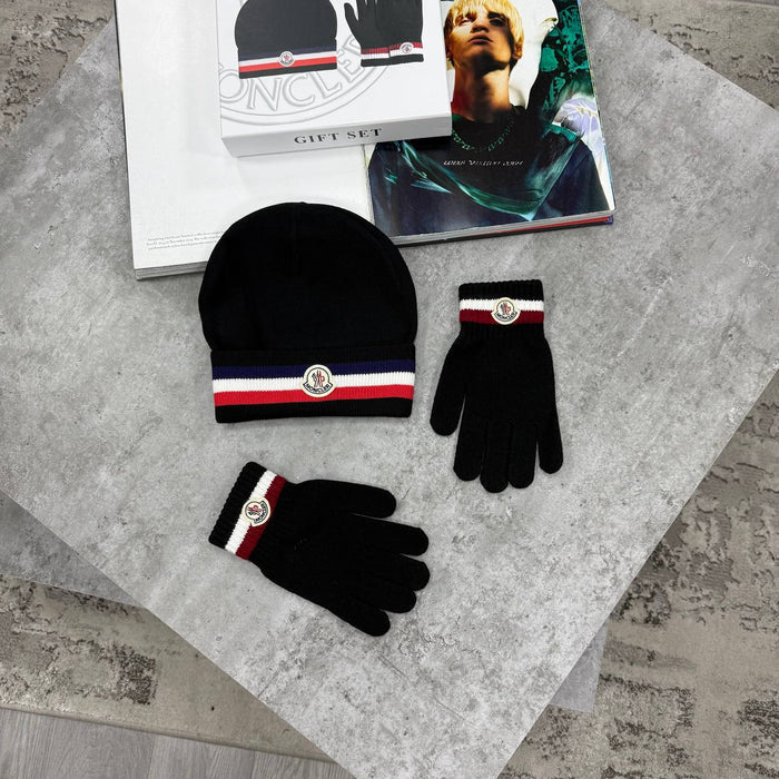 MNCLR HAT & GLOVE SET - BLACK