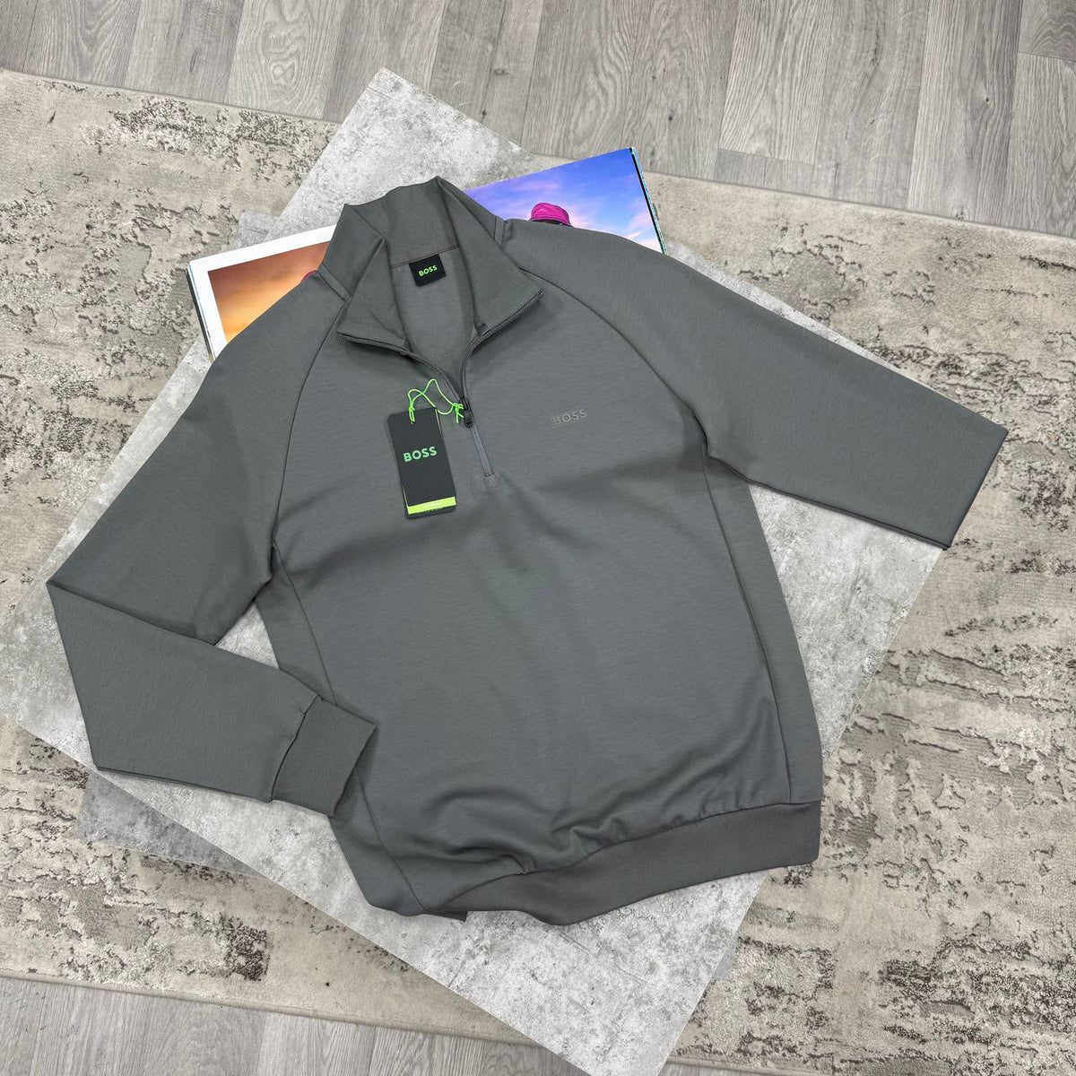 HB HALF ZIP GREY