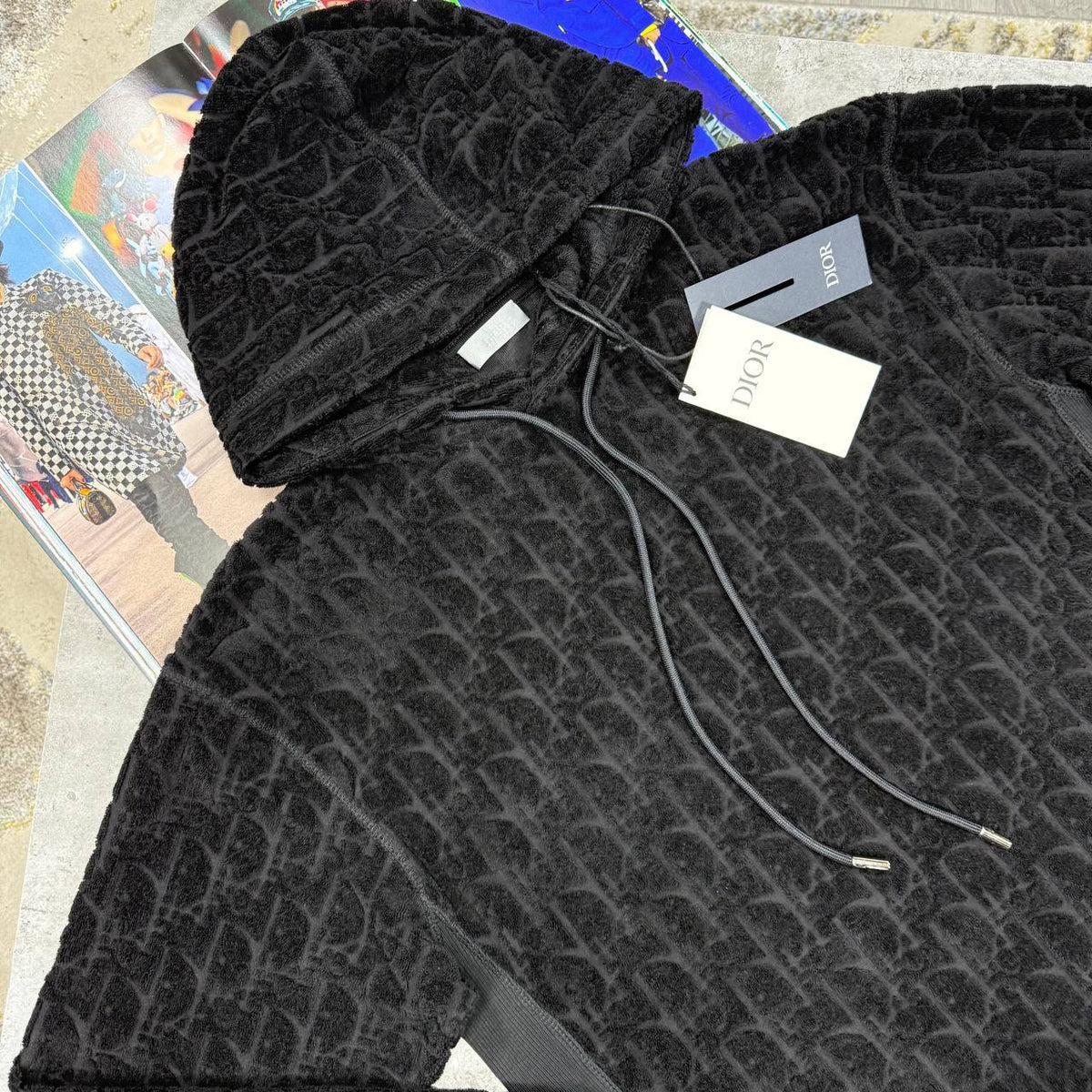 CD FLEECED HOODIE BLACK