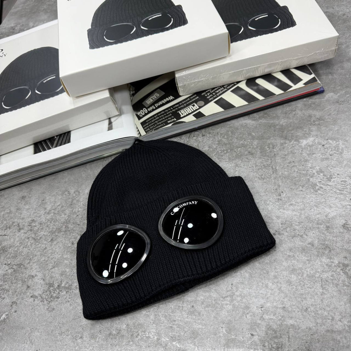 CP GOGGLE BEANIE BLACK