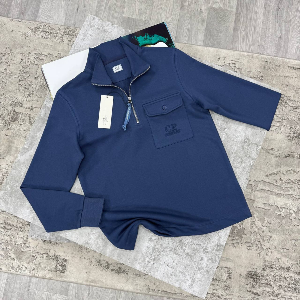 CP HALF ZIP SWEAT NAVY