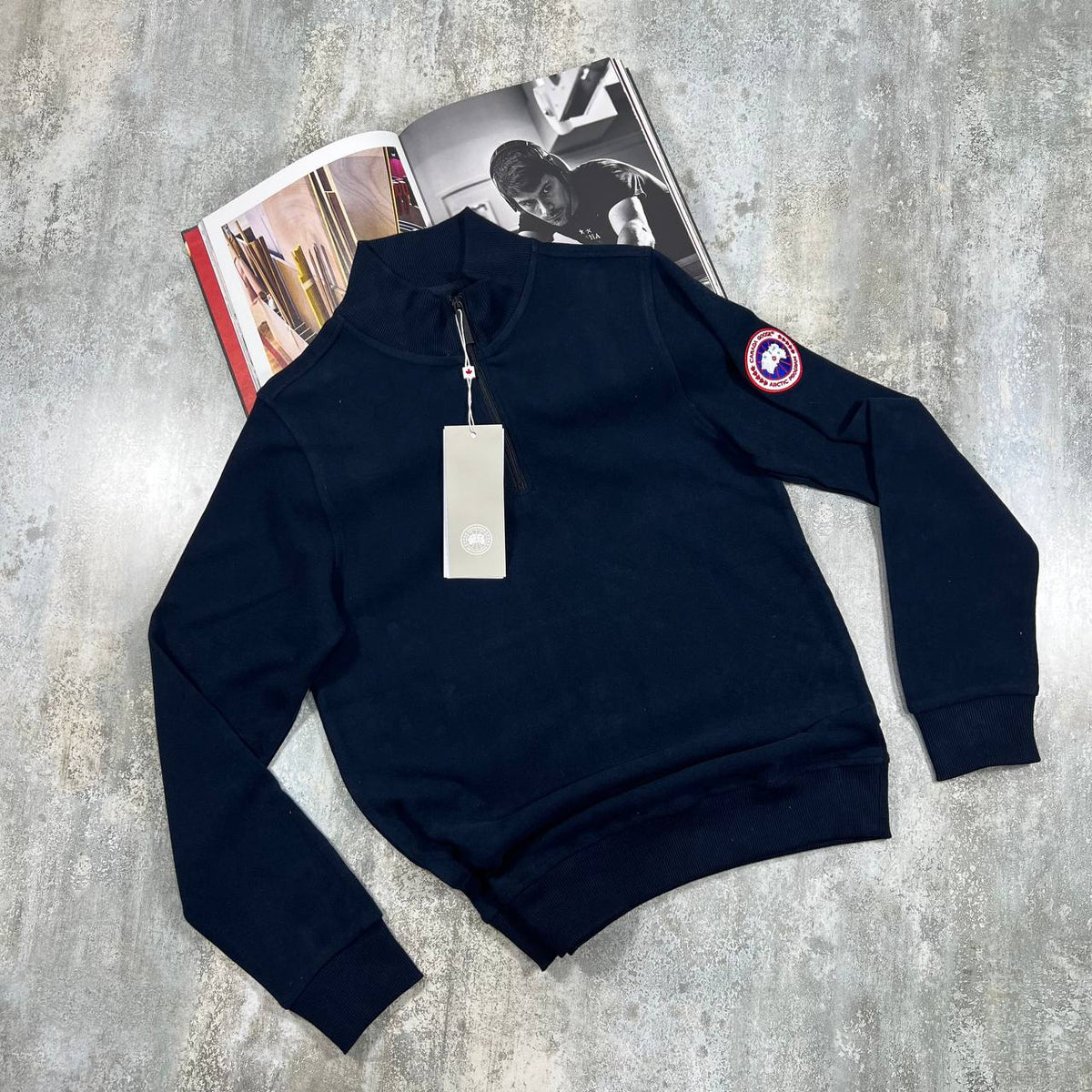 CG QUATER ZIP JUMPER NAVY