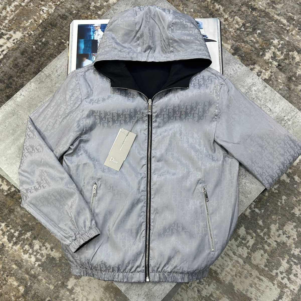 CD PRINT JACKET BLUE