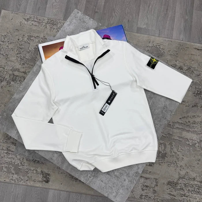 SI HALF ZIP JUMPER - WHITE