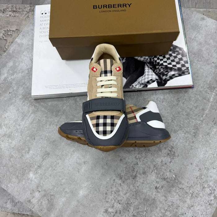BBR SUEDE LEATHER SNEAKERS - ANTHRACITE/BEIGE